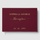 Search for burgundy guest books Simple