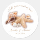 Search for seashell wedding stickers Beach