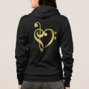 Search for music musical note womens hoodies Black