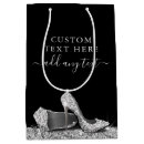 Search for silver glitter gift bags Black