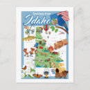Search for cartoon maps postcards Usa