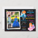 Search for prince and princess birthday invitations For kids