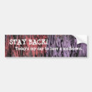 Search for stay back bumper stickers Humour