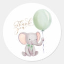 Search for green elephant baby shower stickers Whimsical