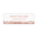 Search for rose gold confetti return address labels Chic