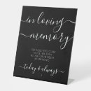 Search for in loving memory wedding signs Black