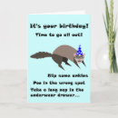 Search for ferret birthday cards Whimsical