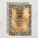Search for leopard 50th birthday invitations Cheetah