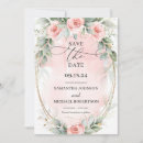 Search for pink flower save the dates Boho