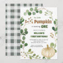 Search for boy pumpkin birthday invitations Is turning one