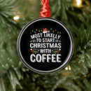 Search for coffee christmas tree decorations Santa