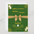 Search for gold 7x5 invitations Green and gold