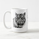 Search for black and white cat art mugs Tiger