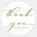 Search for calligraphy thank you stickers Gold