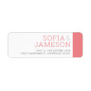 Search for pink return address labels weddings Artistic
