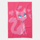 Search for cat cartoon tea towels Pink