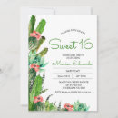 Search for cactus sweet 16 invitations Modern