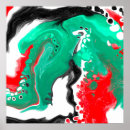 Search for black white red art Green