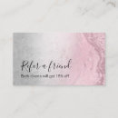 Search for pink and gold referral cards Marble