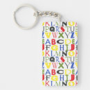 Search for letter rectangular key rings Kids