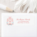 Search for family crest return address labels Vintage