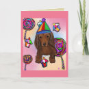 Search for hot dog birthday cards Dachshund