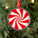 Search for peppermint christmas tree decorations Red and white