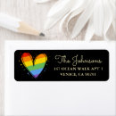 Search for gay pride return address labels Rainbow heart