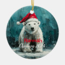 Search for holiday polar bear christmas tree decorations Santa