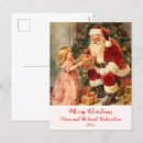 Search for vintage santa postcards Christmas tree