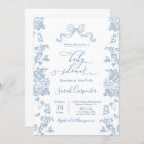 Search for dusty blue baby boy shower invitations Toile de jouy