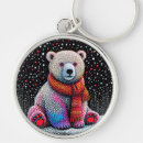Search for cute polar bear key rings Snow
