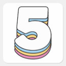 Search for number 5 stickers Colourful