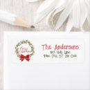 Search for envelope wrap return address labels Festive