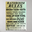Search for bathroom rules art Typography
