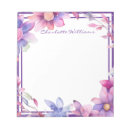 Search for flower border notepads Watercolor