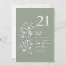 Search for olive green birthday invitations Botanical