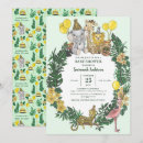 Search for floral elephant baby shower invitations Green