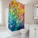Search for stained glass shower curtains Rainbow