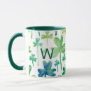Search for green shamrock mugs White