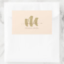 Search for gold name stickers Initial