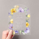 Search for purple christening invitations Watercolor flowers