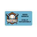 Search for baseball return address labels Illustration