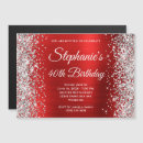 Search for red glitter invitations Silver