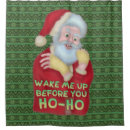 Search for funny christmas shower curtains Santa claus