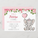 Search for pink elephant 1st birthday invitations Princess