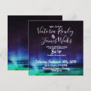 Search for northern lights wedding invitations Blue