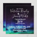 Search for northern lights wedding invitations Blue