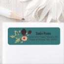 Search for teal green return address labels Flowers