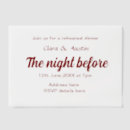 Search for supplies 5x7 invitations The night before